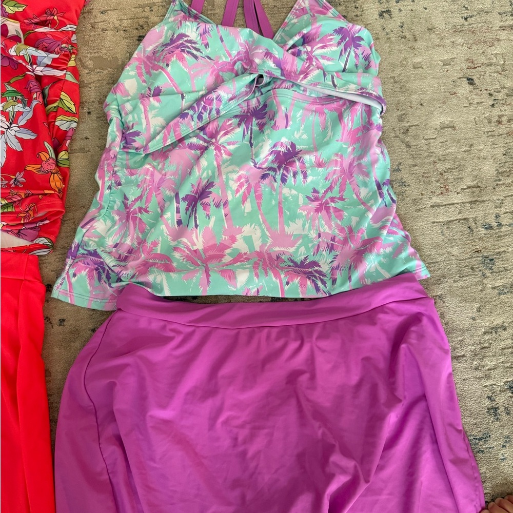Tropical Print One Piece Swimsuit